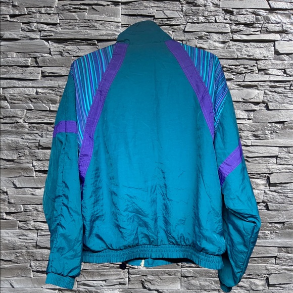Vintage Women’s Reebok Windbreaker Track Jacket Purple & Blue Grape Size Large - Picture 5 of 6